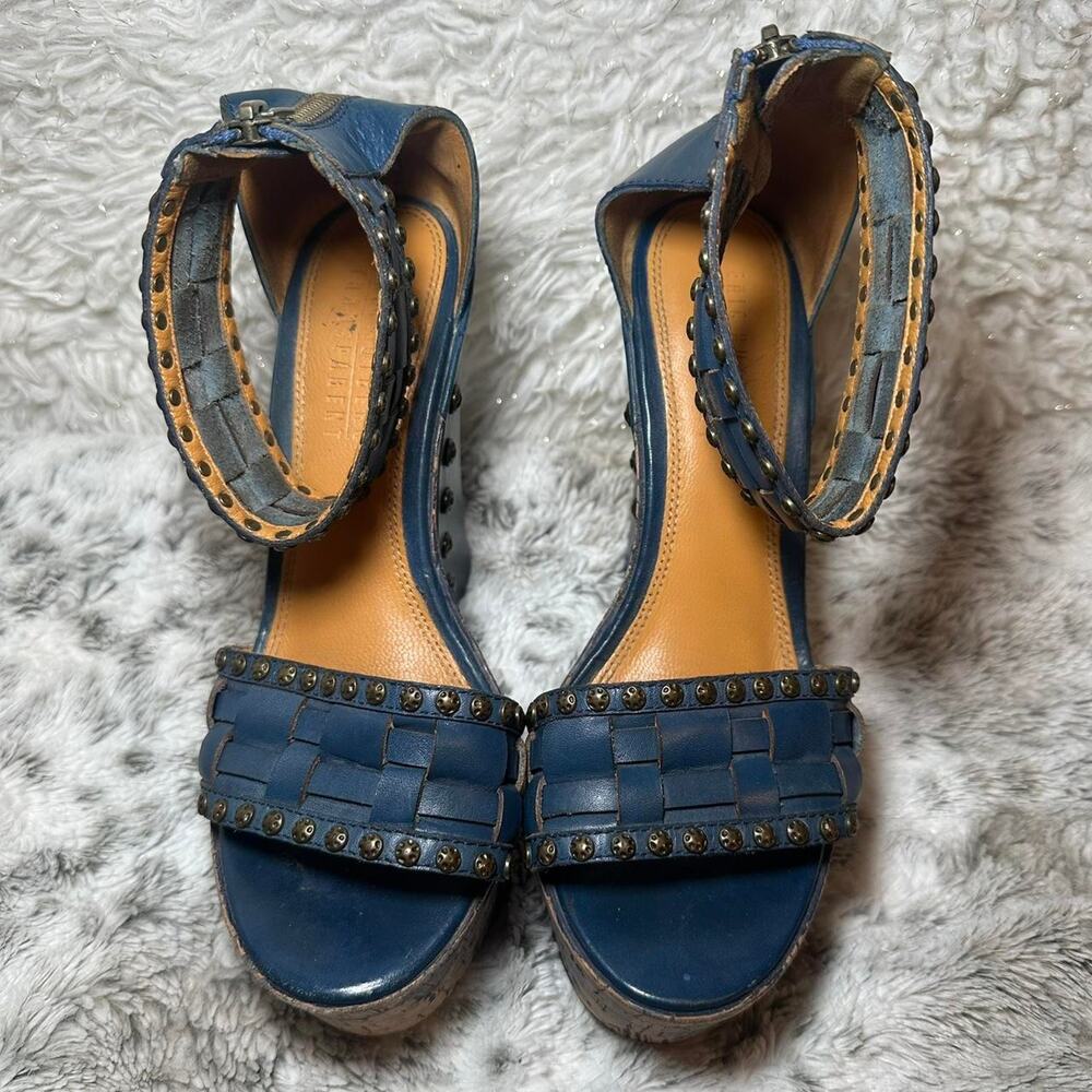 Eric rutberg blue leather heels